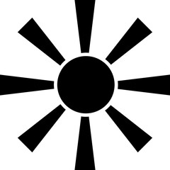 the sun icon. Simple glyph vector of weather set for UI and UX, website or mobile application on white background