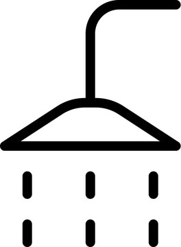 recommend clip art: shower icon. Simple thin line, outline illustration of water icons for UI and UX, website or mobile application on white background