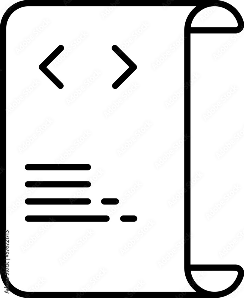 Poster coding, design icon. simple outline vector of web design development set icons for ui and ux, websit