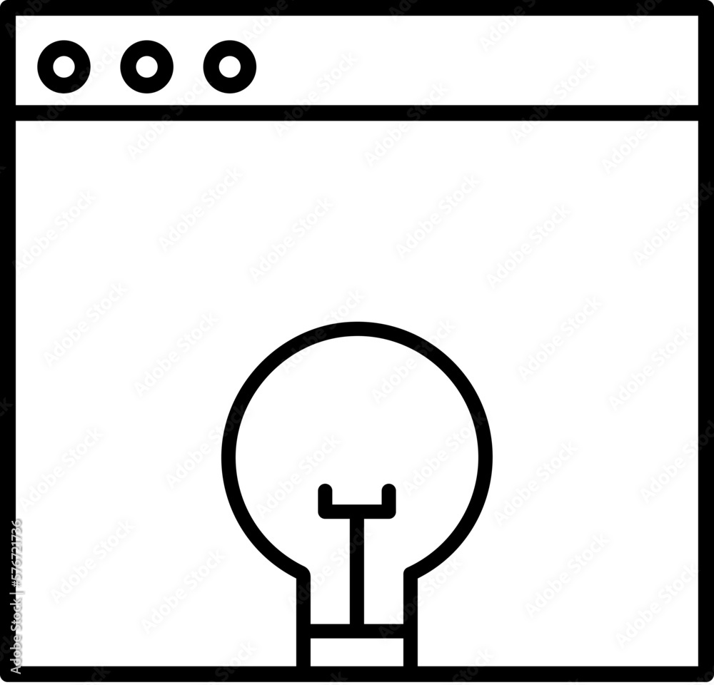 Poster bulb, creative icon. simple outline vector of web design development set icons for ui and ux, websit