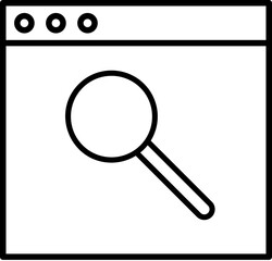browser ,find, search vector icon