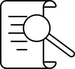 code checking, find code icon. Simple outline vector of Web Design Development set icons for UI and UX, website or mobile application on white background