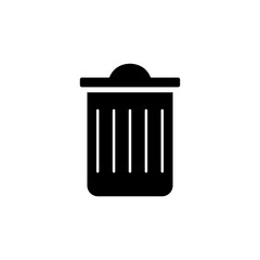 trash can icon. Simple glyph, flat vector of Web icons for UI and UX, website or mobile application on white background