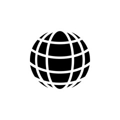 globe symbol sign icon. Simple glyph, flat vector of Web icons for UI and UX, website or mobile application on white background