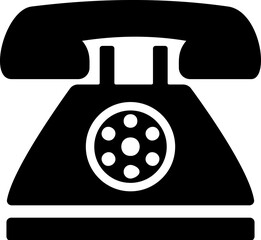 retro phone icon. Simple glyph, flat vector of Web icons for UI and UX, website or mobile application on white background