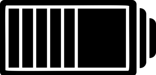 Battery icon. Simple glyph, flat vector of Web icons for UI and UX, website or mobile application on white background