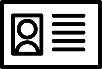 ID card vector icon