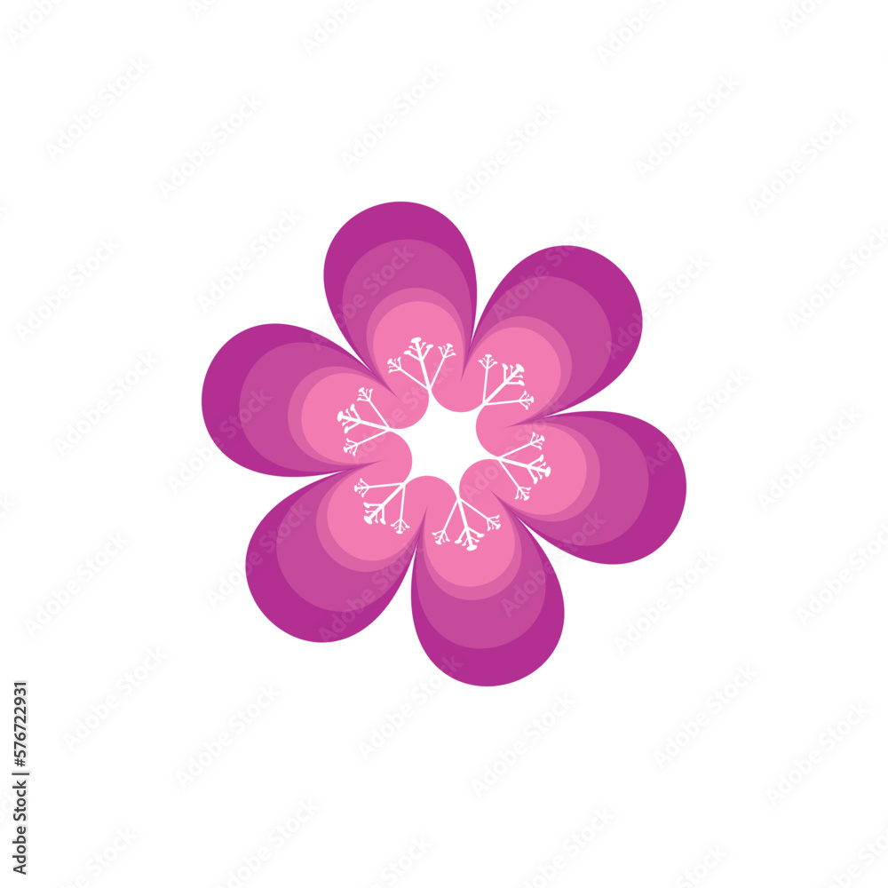 Sticker Flower vector icon design