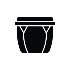 bongo drum icon vector design template in white background