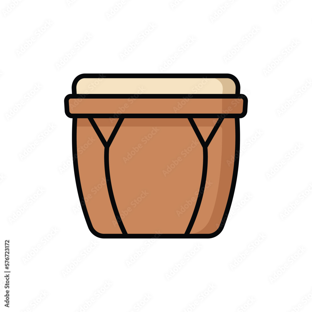 Wall mural bongo drum icon vector design template in white background