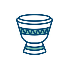 Obraz na płótnie Canvas bongo drum icon vector design template in white background