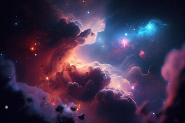 Obraz na płótnie Canvas Galaxy Nebula Outerspace Illustration Generative AI