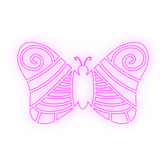 neon art butterfly
