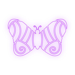 neon art butterfly
