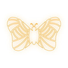neon art butterfly
