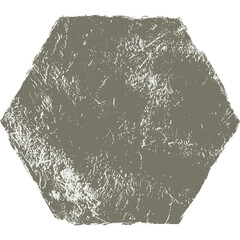 Gray hexagon with grunge texture. Background with a hexagon shape and grunge texture.