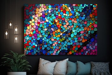 abstract mosaic print colorful vibrant very detailed Generative AI 3
