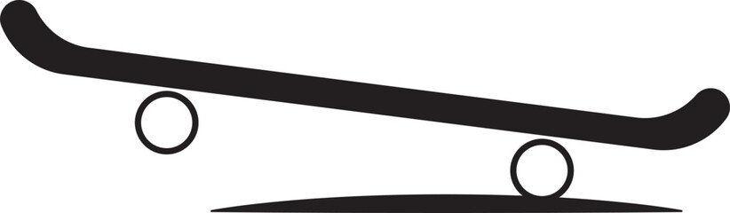 Skateboard icon. Transparent background. Vector Illustration.