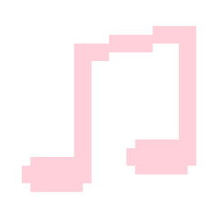 Obraz premium pixel music note 