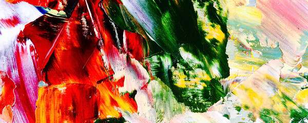 Fototapeta premium Color texture. Hand drawn oil painting on canvas. Abstract art background. Modern, contemporary art. Colorful canvas. Wall decor background 