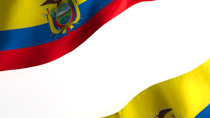 national flag background image,wind blowing flags,3d rendering,Flag of Ecuador