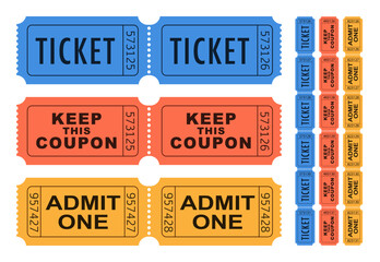 Tickets / Keep this coupon / Admit one - obrazy, fototapety, plakaty