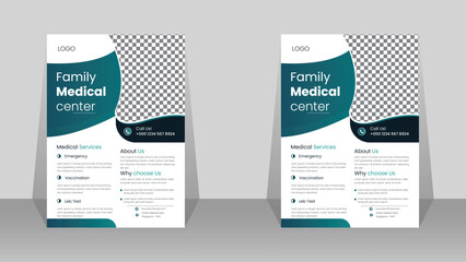 medical a4 size flyer , template , product , poster , print , vector , covid-19 flyer .
