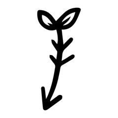 Obraz premium floral arrow element 