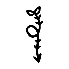 floral arrow element
