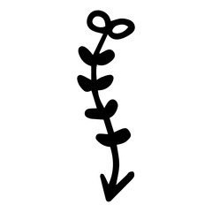 floral arrow element
