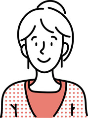 Avatar hand drawn illustration businesswoman portrait