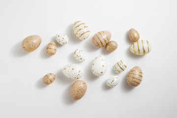Decorative Easter eggs for decoration on a white background