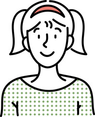 Avatar hand drawn illustration businesswoman portrait