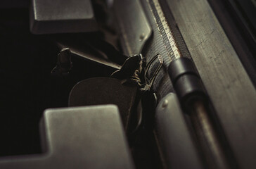 Close up of old typewriter