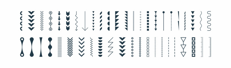 Icon set in thin line style. Collection of different graphic elements for design. Vector illustration for web, mobile or ui. © Login