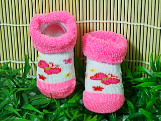 pink baby socks
