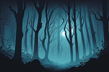Twilight woods are dark and foreboding. There was a cold fog in the beech trees of the Carpathian Mountains. Terror inducing mists in the woods at night. Generative AI