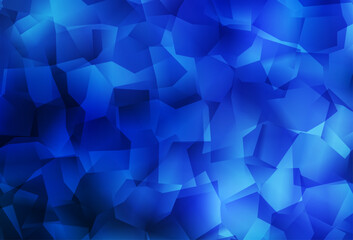Fototapeta premium Light BLUE vector shining triangular background.