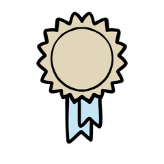 Cute Award Badge Illustration Cartoon Drawing