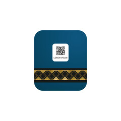 Islamic barcode qr label and tag design