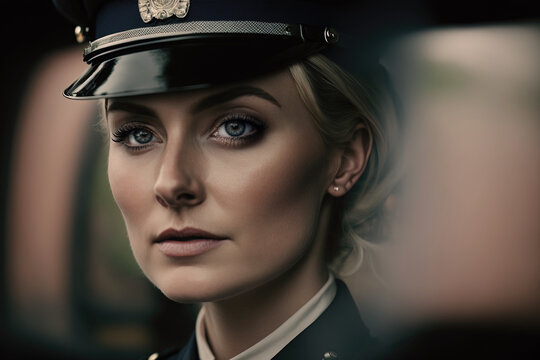 Generative AI image of policewoman