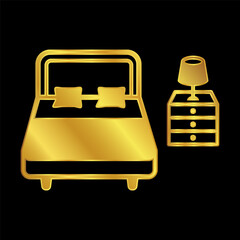 bed icon, bed logo vector illustration for graphic and web design
