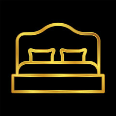 bed icon, bed logo vector illustration for graphic and web design