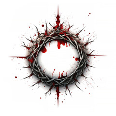 Christ crown of thorn Generative AI.