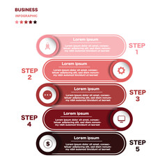 Business process graph, step to success diagram and chart illustration infographic vector Stock Illustration.