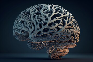 Robot brain,digital illustration generative AI