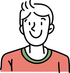 Avatar hand drawn illustration businessman portrait