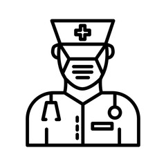 Female Surgeon Icon Design