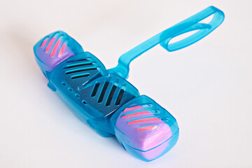 Toilet blocks for the toilet on a white background. Close-up.