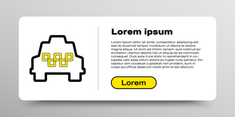 Line Taxi car icon isolated on white background. Colorful outline concept. Vector